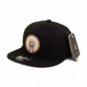 Illinois Fighting Illini Chief Illiniwek 3D Perforated Rope Hat- Black